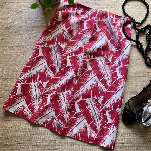 J.Crew Linen/Cotton Feathers A-Line Skirt - Picture 3 of 8